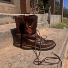Vintage Harley-Davidson Men’s Brown Leather Lace-Up Combat Boots