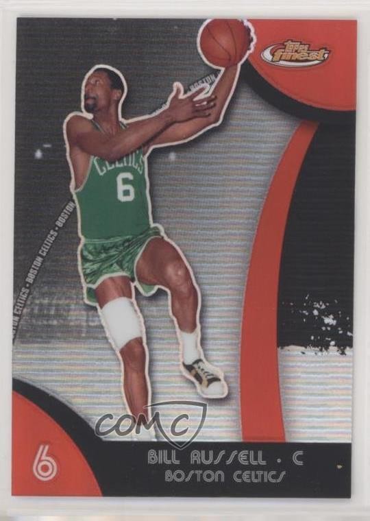 2007-08 Topps Finest Refractor Bill Russell #44 HOF 2h4