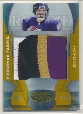 2008 Leaf Certified Joe Flacco Mirror Gold Jumbo Patch RC 10/25