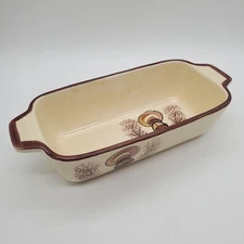 Mushroom  Loaf Pan Ovenware LOS ANGELES POTTERIES 10" CASSEROLE Baking