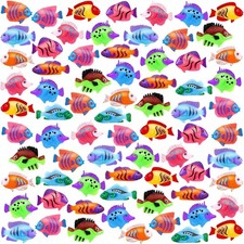 36Pcs Plastic Tropical Mini Fish Toy Set for Children'S Party Supplies and Decor