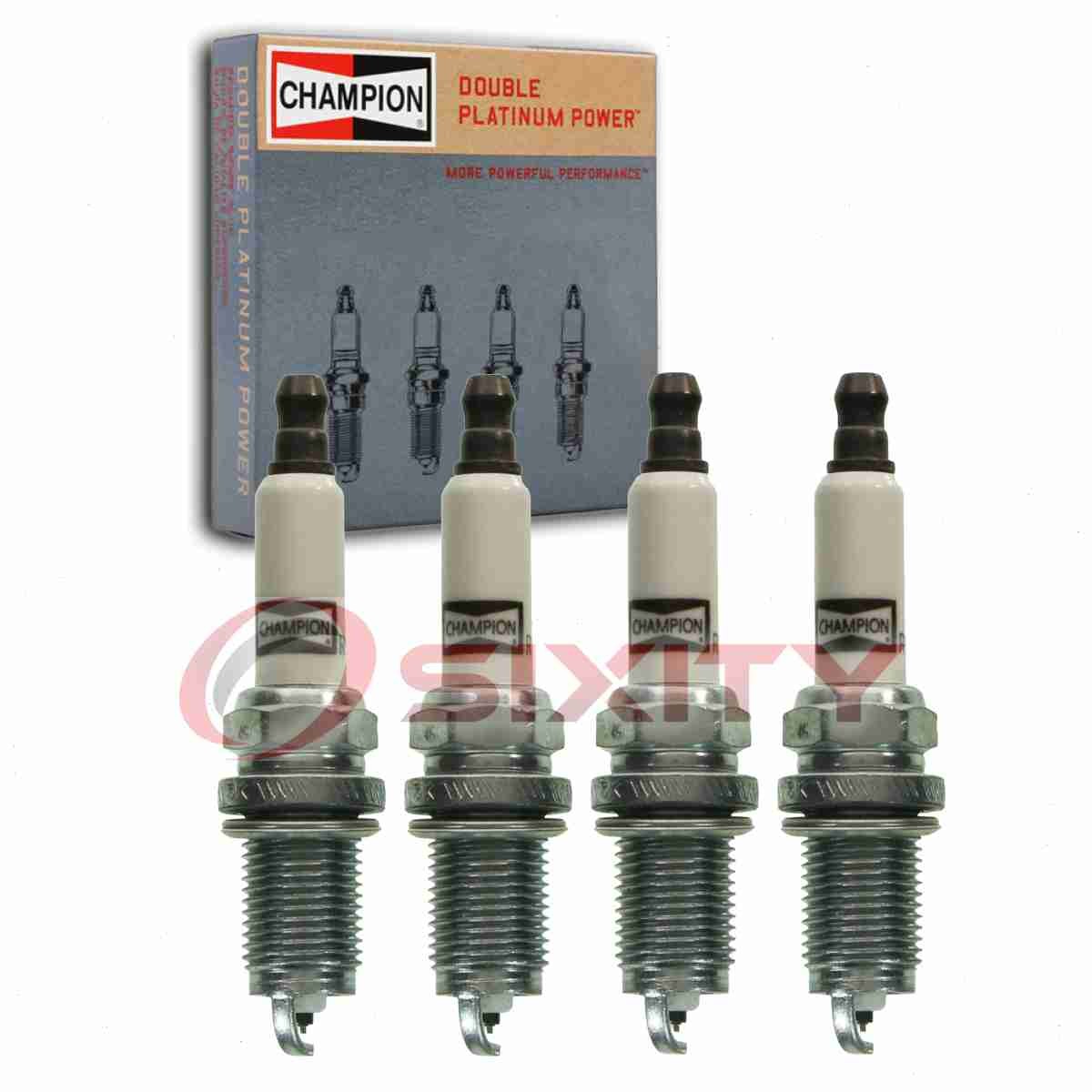 4 pc Champion Double Platinum Spark Plugs for 2011-2015 Volkswagen Jetta xt