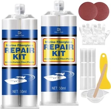 Marine Fiberglass Repair Kit - 3.4oz Gel Coat for Tranparent 