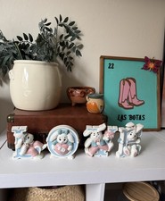 Vintage 1992 Bunny  LOVE  Wall Hanging / Shelf Sitter Easter Decor   Burwood