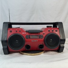 Sony ZS-H10CP Portable Heavy Duty Boombox CD, Radio W/O AC Adapter. Works Great.
