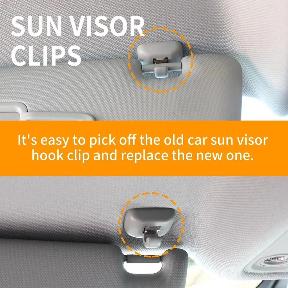 Interior Sun Visor Hook Clip Bracket 2-Pack for Audi A1 A3 A4 A5 Q3 Q5 OEM Foto 3 de 4