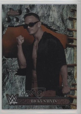 2025 Topps Chrome WWE x Cactus Jack Refractor Ricky Saints #24 Rookie RC 17x6