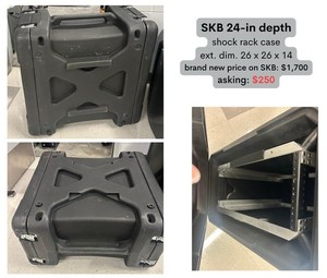 SKU 1SKB-R4U 4U Roto Rack Frame Case - Black With shockmount