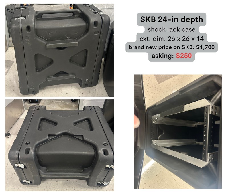 SKU 1SKB-R4U 4U Roto Rack Frame Case - Black With shockmount
