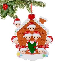 Personalized Family of 8 Ornament 2026  Gingerbread House Christmas Ornament...