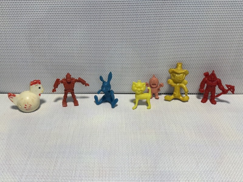 1960's Nabisco Buffalo Bee Blue Rabbit, 1970's Cat, Chicken, 1980's M.U.S.C.L.E.