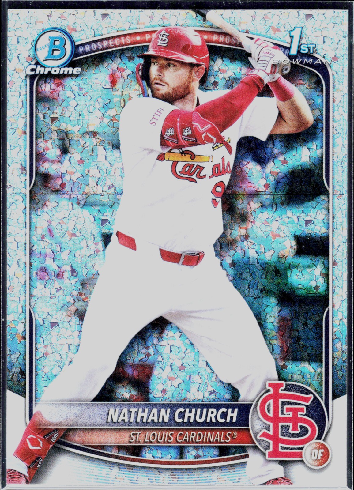 2025 Bowman Chrome #BCP-192 Nathan Church Prospects Mini-Diamond