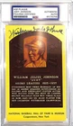 Judy Johnson Autographed Gold Hall of Fame Plaque Postcard PSA/DNA Negro League