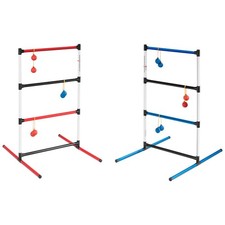Indoor / Outdoor Portable Ladder Toss Game w/12 Rubber Bolos, Bag Score Trackers