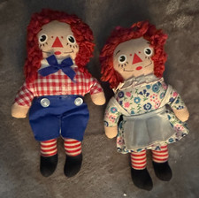 Vintage Set of Raggedy Ann  Andy Dolls