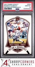 2021 PANINI LEGACY DECADE OF DOMINANCE #DD3 ROGER STAUBACH HOF POP 1 PSA 10