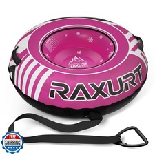 Raxurt Heavy Duty Snow Tube with Premium Canvas Cover for Kids an