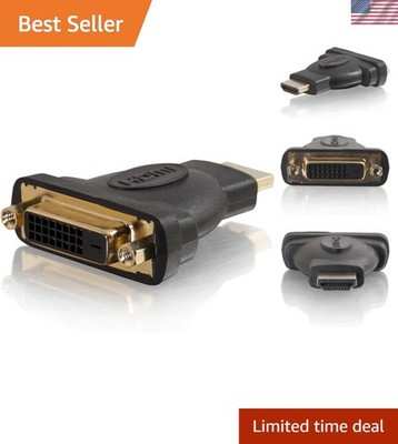 40745 DVI-D Female to HDMI Male Adapter - 1080p Video Quality, Compact Design