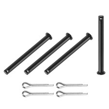4-Pack M6x65mm Single Hole Clevis Pins, A3 Carbon Steel Flat Head Clevis Pins