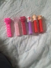 Lot of 6 Valentine’s Day PEZ Dispensers Hearts, Bears, & Cupid Pre-owned Good 