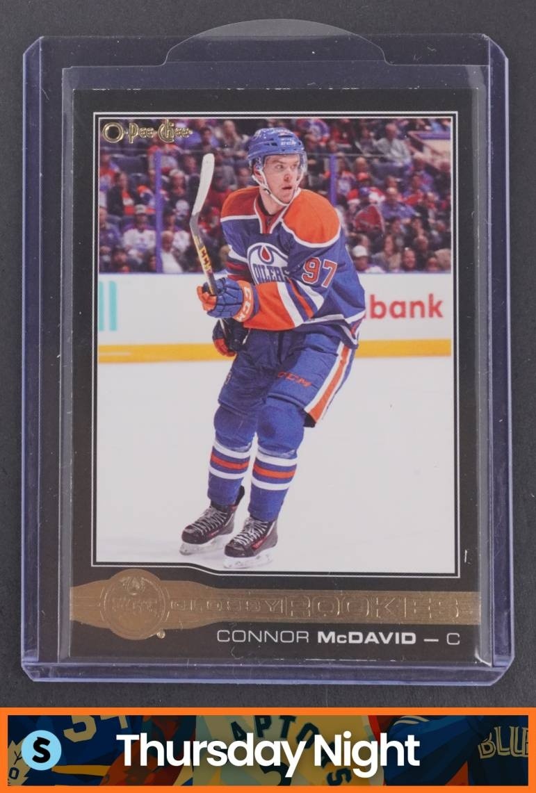 2015 UPPER DECK #R-1 CONNOR MCDAVID O-PEE-CHEE GLOSSY ROOKIES BLACK RC