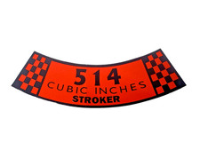 Ford 514 Cubic Inches Stroker Air Cleaner Lid Decal Sticker Mustang 351w Stroker Ford 514 Cubic Inches Stroker Air Cleaner Lid Decal Sticker Mustang 351w Stroker