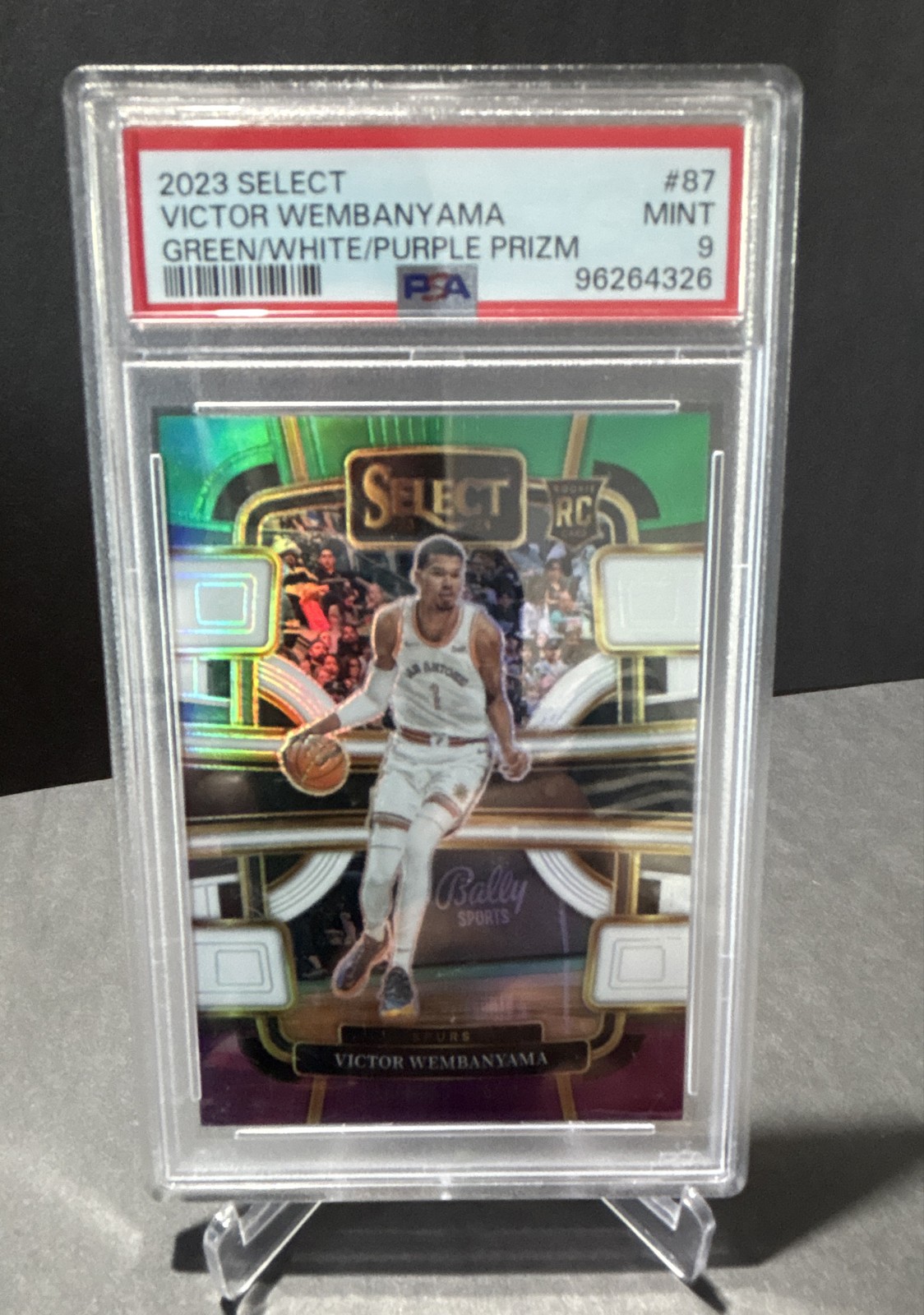 2023-24 Panini Select - Concourse Victor Wembanyama #87 Green White Purple Prizm