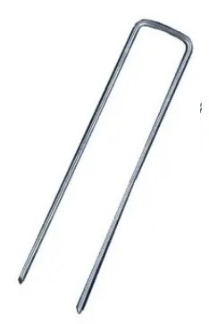 10 Picchetto Fermatelo Maxi Arrigoni 4018ZN ad U in Ferro Zincato mm 180x40