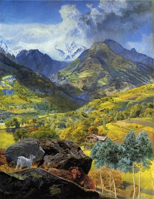 John Brett Val D Aosta 1858 Vintage Art Print Poster Wall Decor Home Style Decor