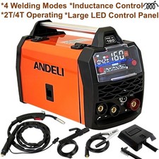 ANDELI 160A MIG Welder Gasless Synergic Inverter Lift-TIG/Stick Welding Machine
