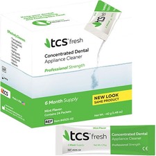 TCS Concentrated Denture Cleaner-Mint -24/BOX-1.75gm packets, 6 Month Supply