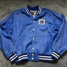 Vintage Swingster Goodyear Eagle Bomber Racing Jacket Mens Medium Blue Warm Wear