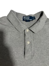 Polo Ralph Lauren Shirt Polo Mens Large Long Sleeve Gray Green Pony Vintage