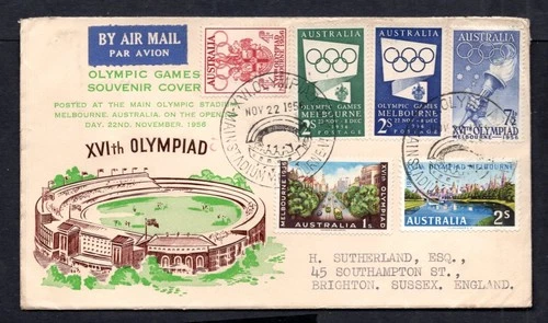 Australia - 1956 Melbourne Olympics First Day Cover