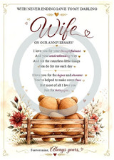 NEW To My Darling Wife On Our Anniversary A5 Card Love Wedding Anniversary