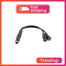 Seismic Audio SA-Y13 6" 1/4" TS Female to Dual RCA Male Y-Splitter Cable- Interf
