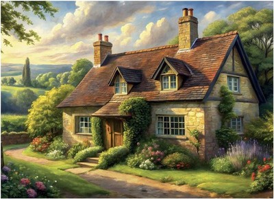 Puzzle (1000 T.) Idyllisches Cottage (Dinotoys) NEU/OVP
