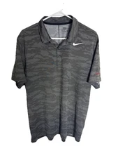 Nike Golf Dri-fit Camo Print Polo Shirt Mens Sz L TPC The Players Championship