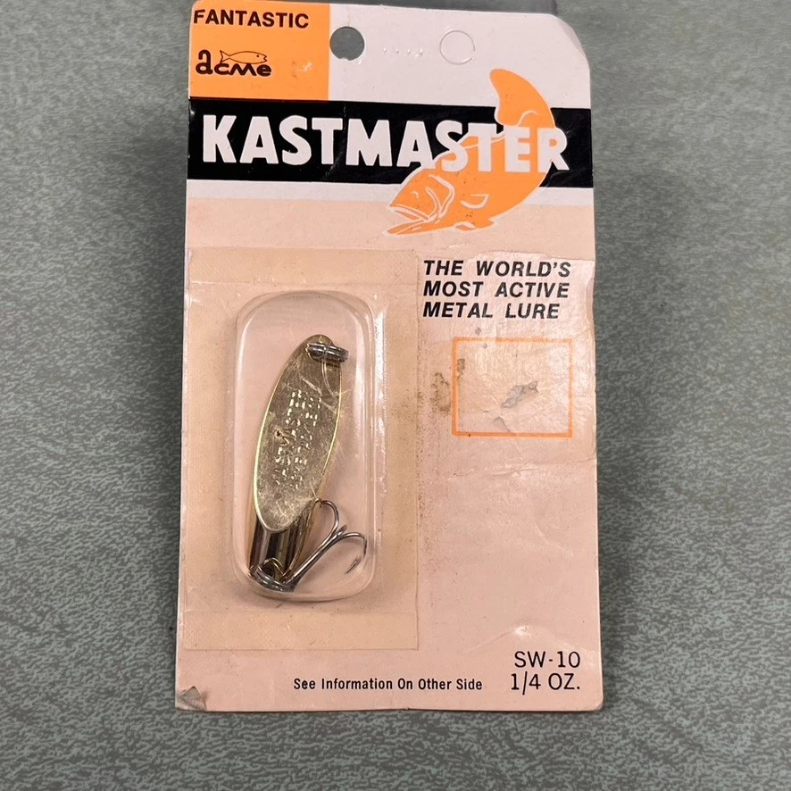 Señuelo de Pesca Acme Kastmaster 1/4 OZ SW-10 Nuevo Nuevo de Lote Antiguo en Tarjeta Plateado Sin UPC Hecho en EE. UU. Foto 2 de 4
