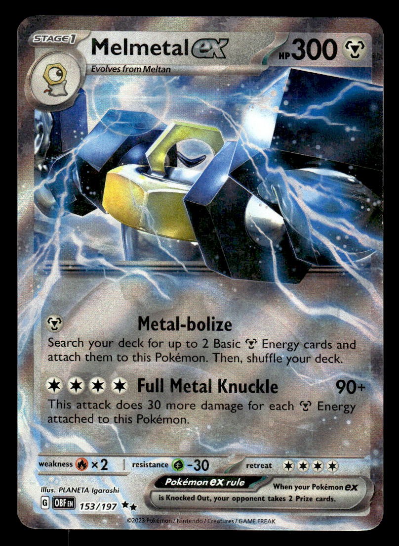 Pokemon TCG Obsidian Flames #153/197 Melmetal EX NM