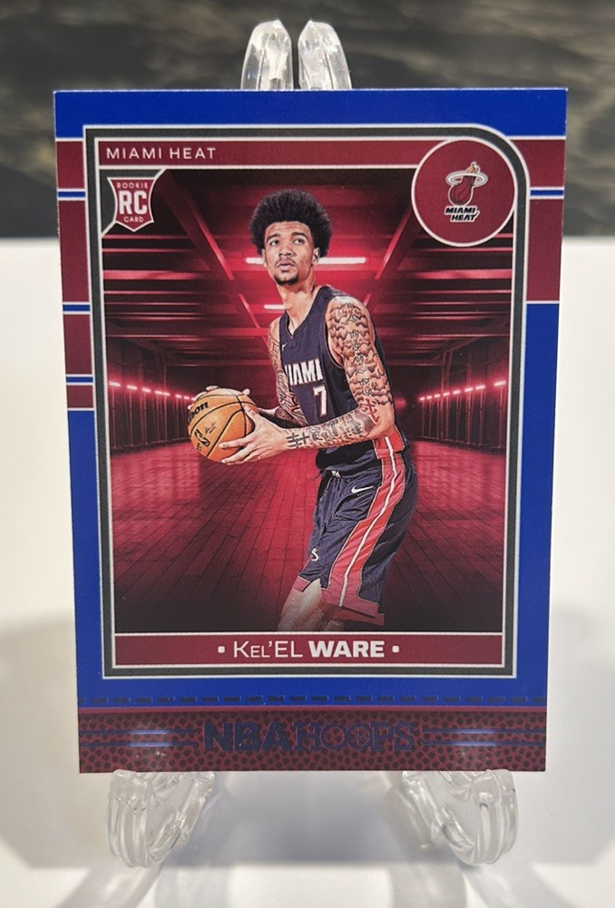 2024-25 Panini NBA Hoops Kel'el Ware Blue Rookie SP RC #245 Miami Heat