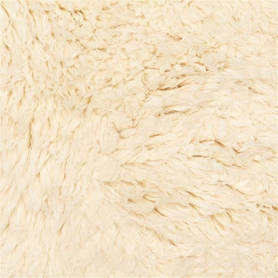 Linon Flokati 5A Shag Wool 72" x 108" Rug in Natural - Image 4 of 4