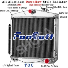 4 Row Aluminum Radiator For 1955-1957 Big Block/Small Block Chevy V8 3.8L 4.3L