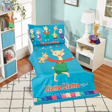 Llama Llama Toddler Bedding Set Bright Blue Comforter and Sheet Set