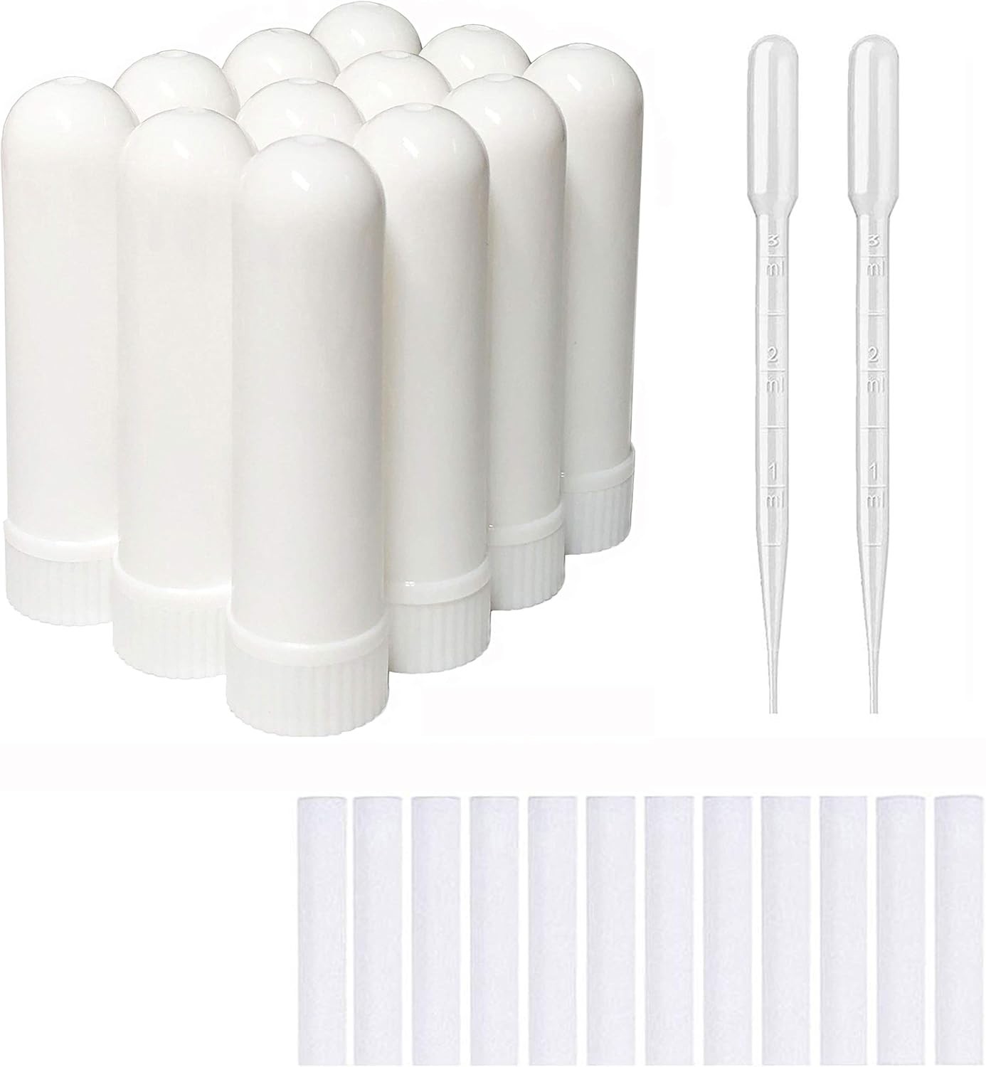 Aromatherapy Tubes Inhaler Sticks Blank Nasal Inhalers(12