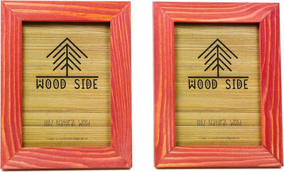 Rustic Wooden Picture Frame 4x6 Inch - Set of 2-100% Natural Eco Barn Wood with 