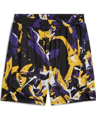 PUMA  Men's Rival Rage All Over Print Shorts Color Team Violet/AOP Size L NWT