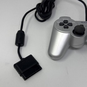 Tested OEM Sony PS2 DualShock 2 Controller Silver SCPH-10010 Analog Wired