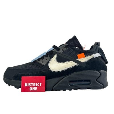 AA7293 001 Air Max 90 Off-White Black - 6 M (SwooshesYellowing) (Damaged Box)*