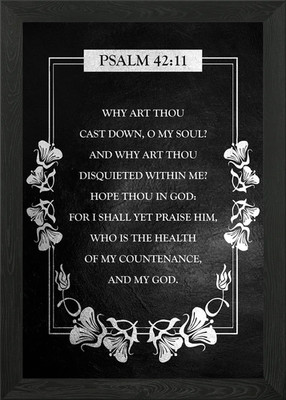 Psalm 42 11 Framed Wall Art Poster Canvas Print Picture
